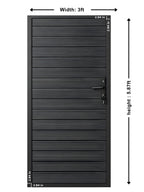 3ft x 6ft aluminum fence gate full privacy modern outdoor gate panel