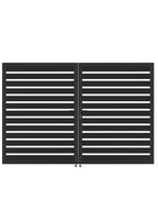 Semi privacy double gate 10ft aluminum driveway gate modern outdoor entrance