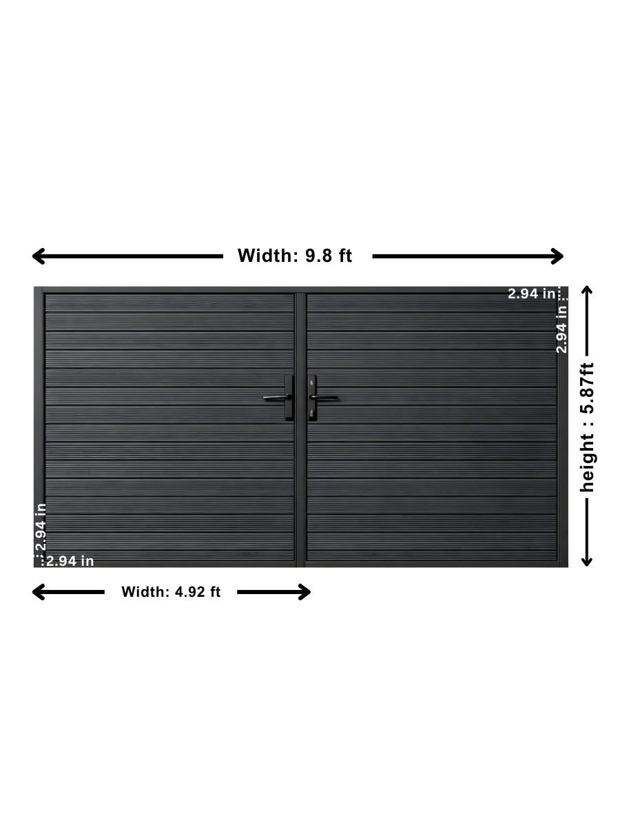 6ft x 10ft Double Aluminum Privacy Fence Gate – Modern, Durable, NO Maintenance Secondary image