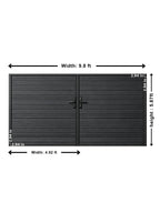 modern black aluminum privacy gate 10x6 heavy duty double swing