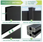 Modern Aluminum Privacy Fence Panel – Durable Black Metal Fence