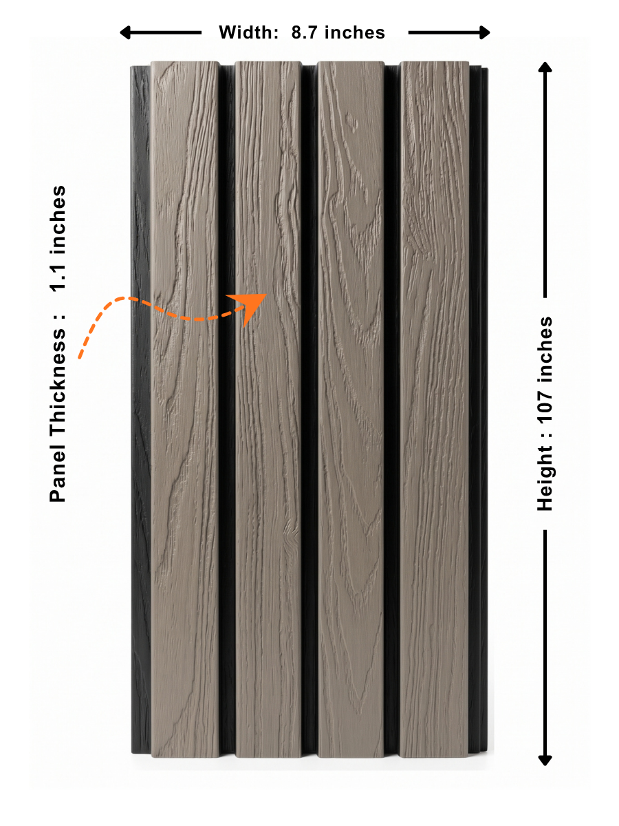 Ancient Black Accent Composite Wide Exterior Cladding | 4 PC/Box (23.2 sq ft) Secondary image