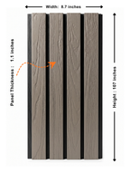 Black wood grain composite wall cladding for modern homes