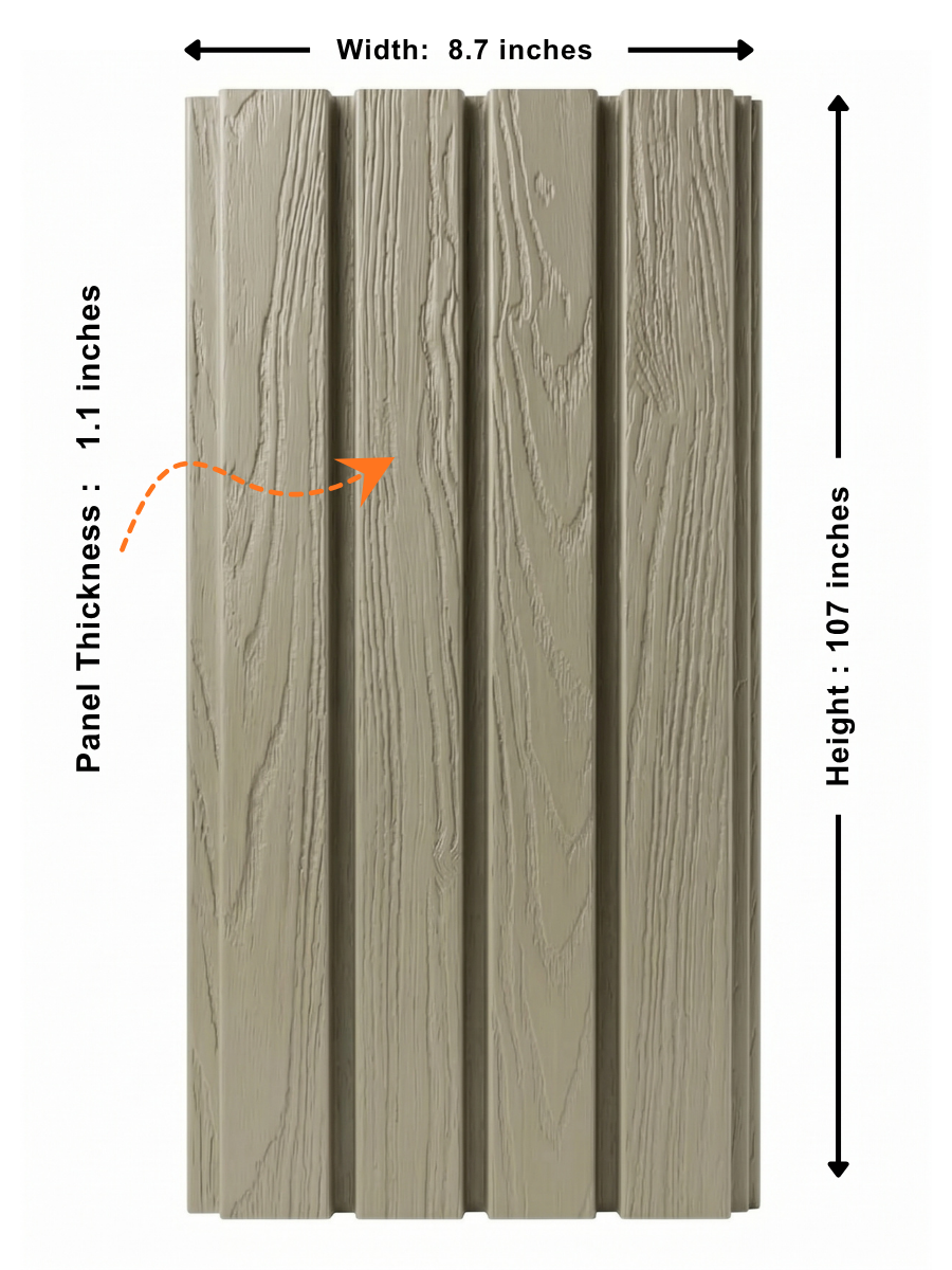 Ancient Wood Composite Wide Exterior Cladding | 5 PC/Box (34.4 sq ft) Secondary image