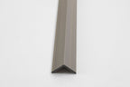Champagne aluminum corner trim for wall panels with clean angled edge finish