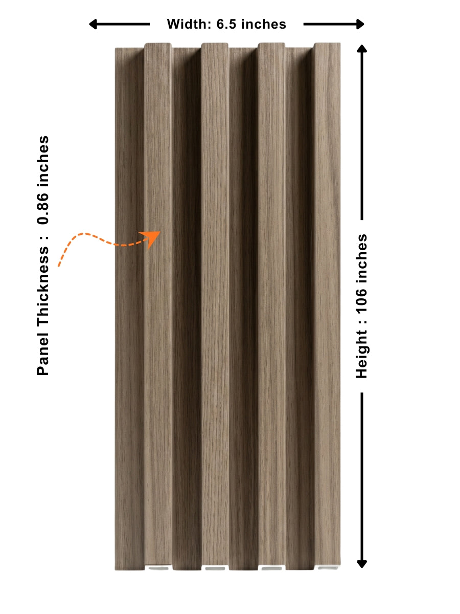 Ash Wood WPC Fluted 3D Wall Panels |  42.9 sq. ft./Box Secondary image
