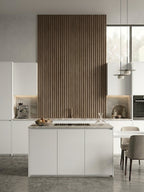 Ask Wood WPC Fluted Wall Panels for Contemporary Kitchen Interiors