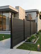 Premium black composite fence panel durable outdoor fencing