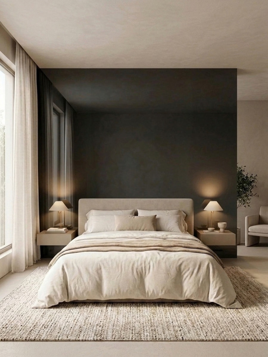 Black Mirror Wood Veneer Panel – 9x4 ft, Fireproof, Waterproof & Scratch-Resistant Secondary image