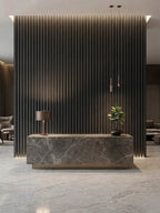 Black Timber WPC Fluted 3D Wall Panels |  42.9 sq. ft./Box
