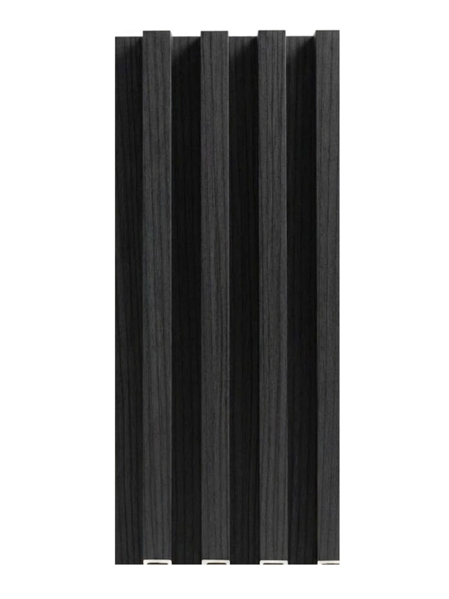 Black Timber WPC Fluted 3D Wall Panels |  42.9 sq. ft./Box Main image