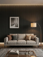 Black Timber WPC Fluted 3D Wall Panels |  42.9 sq. ft./Box