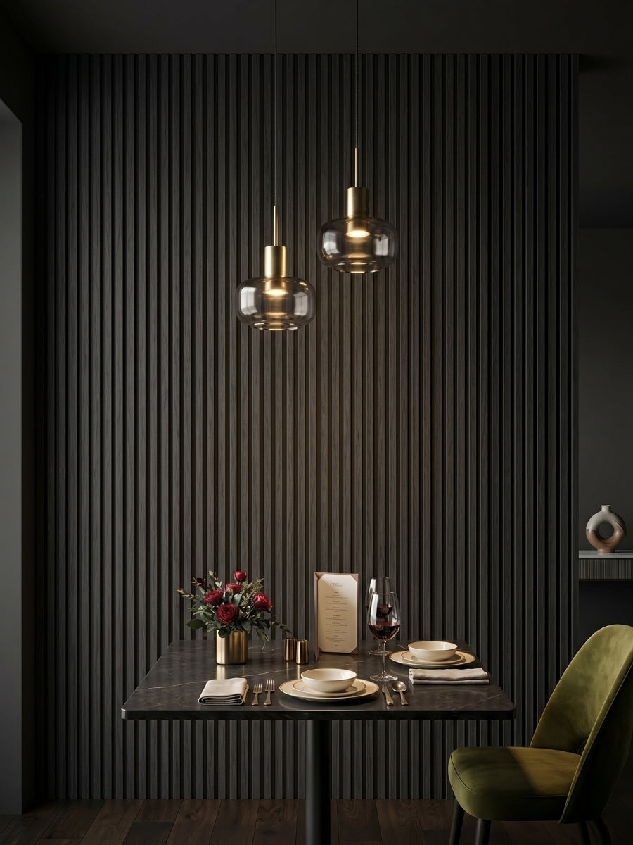 Black Timber WPC Fluted 3D Wall Panels |  42.9 sq. ft./Box