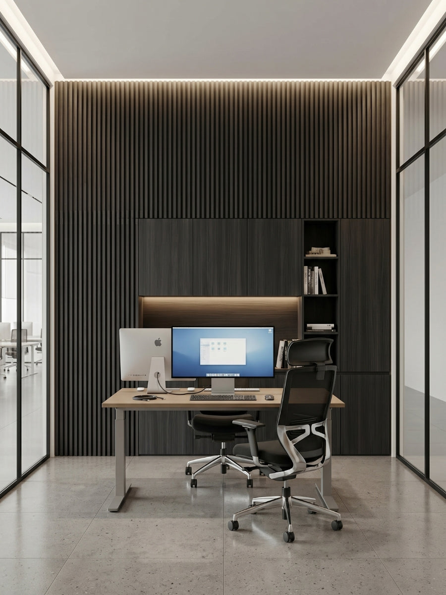 Black Timber WPC Fluted 3D Wall Panels |  42.9 sq. ft./Box