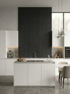 Black Timber WPC Fluted 3D Wall Panels |  42.9 sq. ft./Box