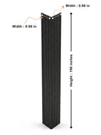 Black Timber WPC Fluted 3D Wall Panels |  42.9 sq. ft./Box