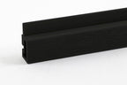 Dark gray composite wide exterior cladding board with textured finish