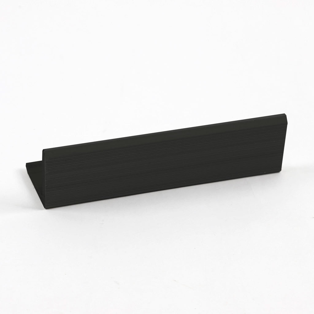Black aluminum L trim for wall panels with clean decorative edge finish