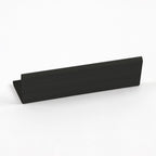 Black aluminum L trim for wall panels with clean decorative edge finish