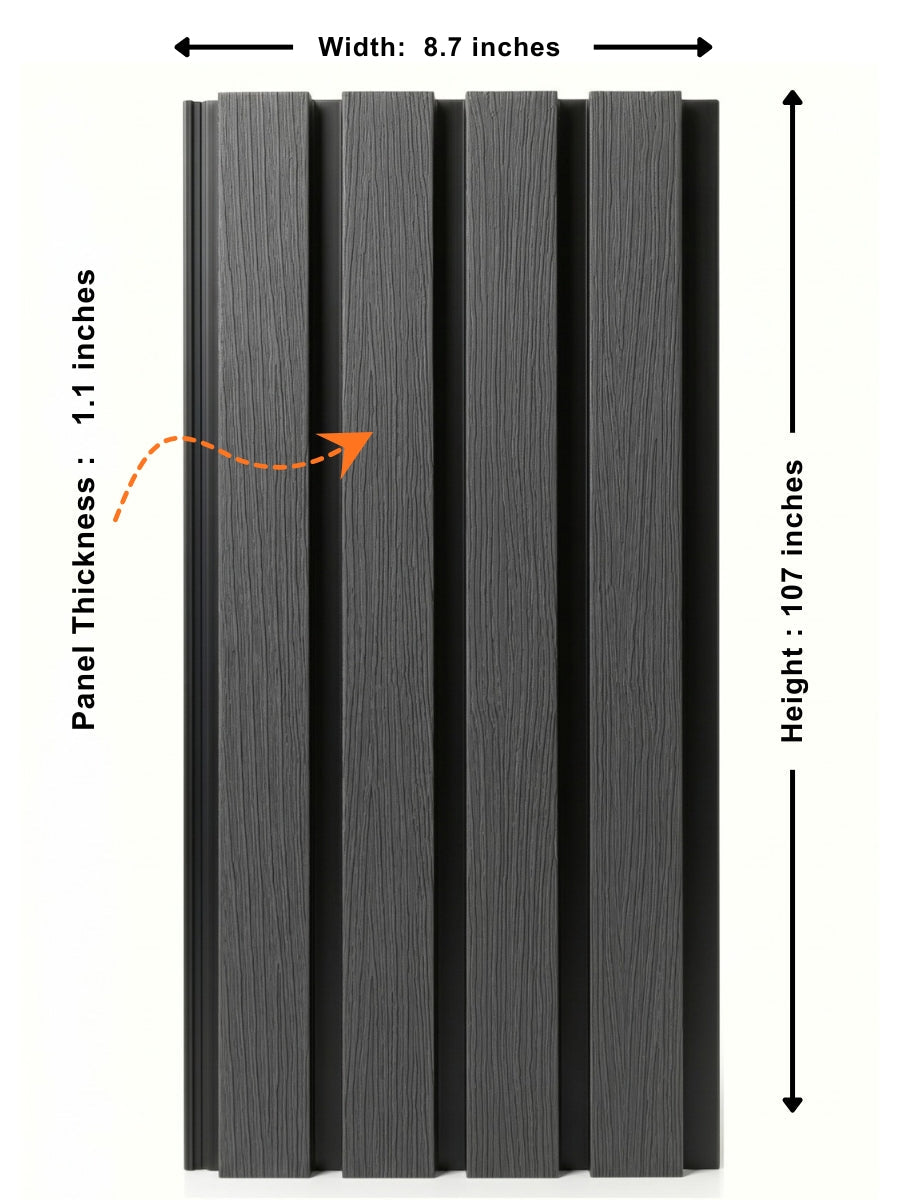 Gray and Black Composite Wide Exterior Cladding | 5 PC/Box (33 sq ft) Secondary image
