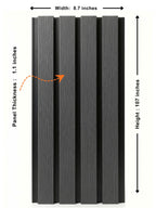 Black Gray Wide Composite Wall Panels