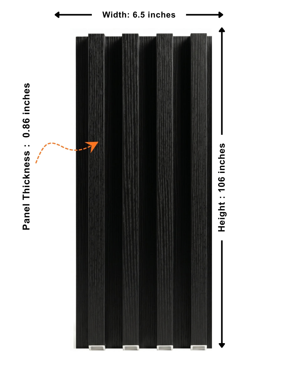 Blackwood WPC Fluted 3D Wall Panels |  42.9 sq. ft./Box Secondary image