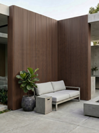Premium brown composite cladding panels for modern architecture