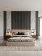 Carborn Gray WPC Fluted 3D Wall Panels |  42.9 sq. ft./Box
