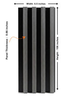 Carborn Gray WPC Fluted 3D Wall Panels |  42.9 sq. ft./Box