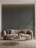 Carborn Gray WPC Fluted 3D Wall Panels |  42.9 sq. ft./Box