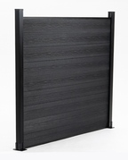 Black composite co-extrusion fence panel modern outdoor privacy fencing