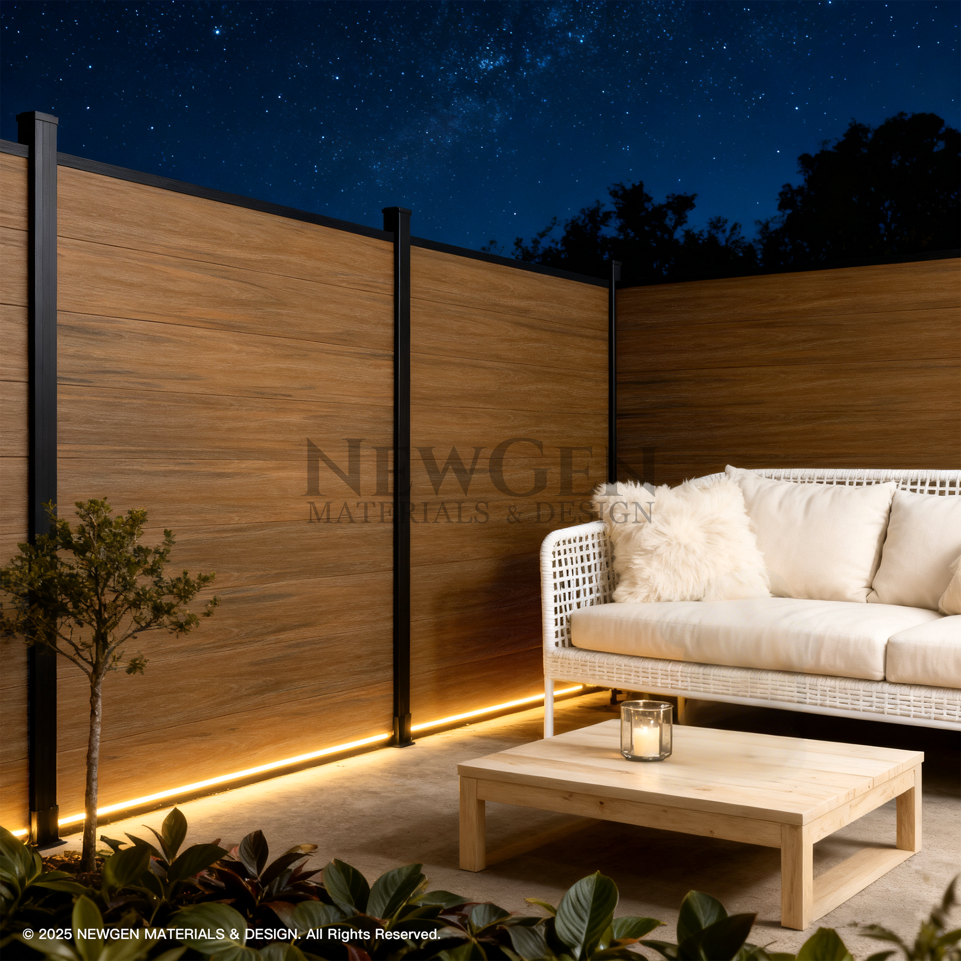 Composite Fence Co-Extrusion Wholesale Price  -Walnut Secondary image