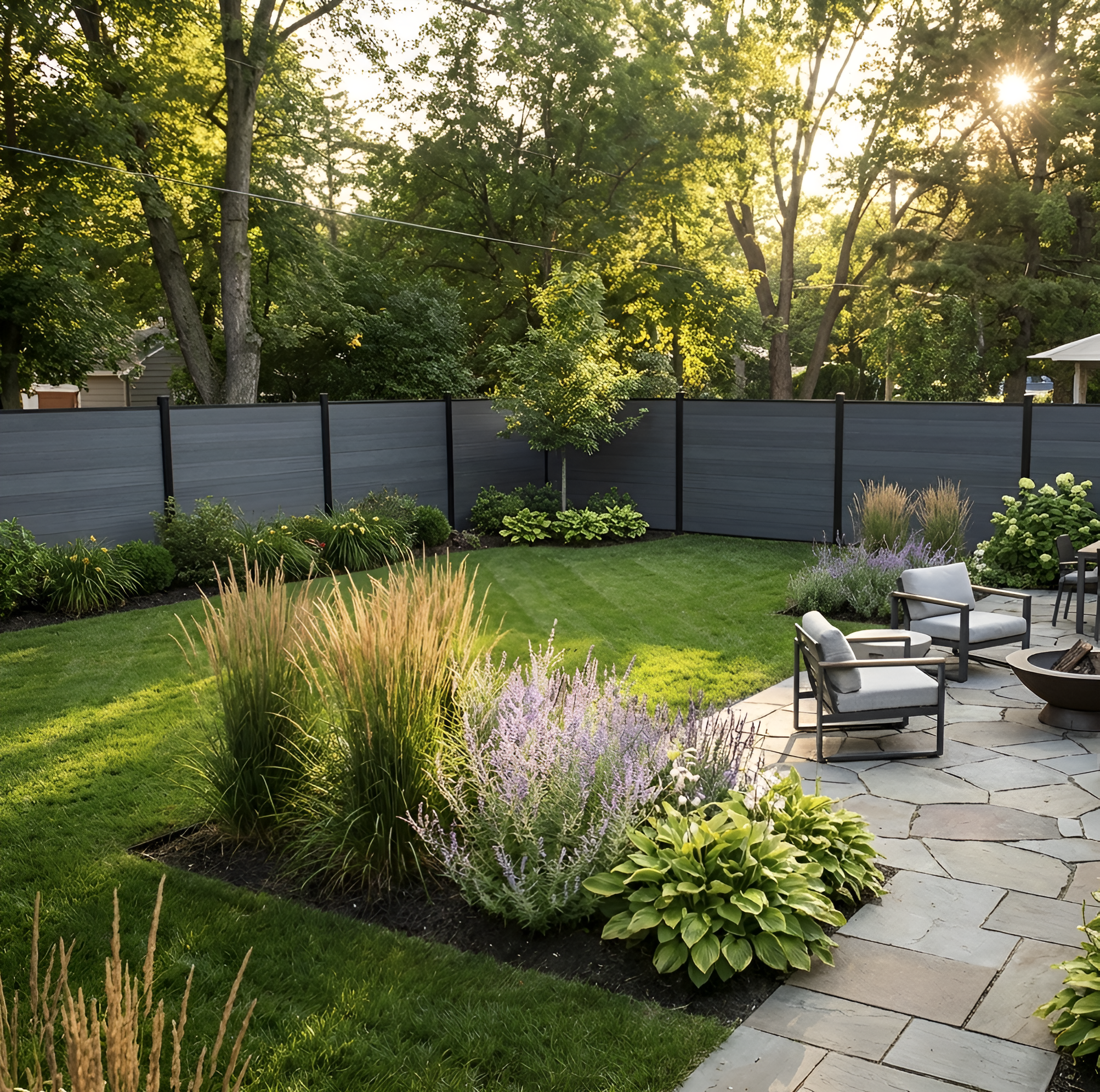 Composite  Fence Co-extrusion Discounted Price -Light Gray Secondary image