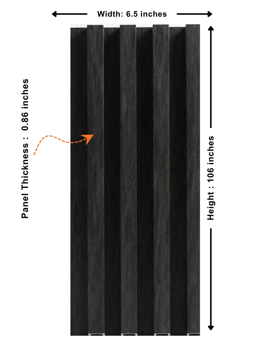 Dark Smoky Oak WPC Fluted 3D Wall Panels |  42.9 sq. ft./Box Secondary image