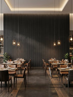 Dark Smoky Oak WPC Fluted 3D Wall Panels |  42.9 sq. ft./Box