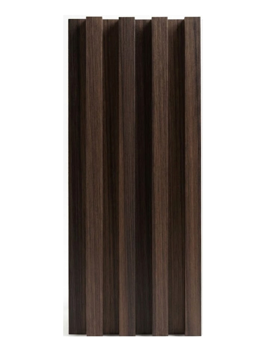 Dark Walnut Oak WPC Fluted 3D Wall Panels |  42.9 sq. ft./Box Main image