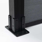 Heavy-duty light gray composite fence low-maintenance outdoor fencing