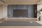 Gray marble PVC TV wall panel with subtle gold veining for modern living room