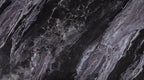 Noir Vein dark marble PVC wall panel texture with flowing gray and charcoal veining
