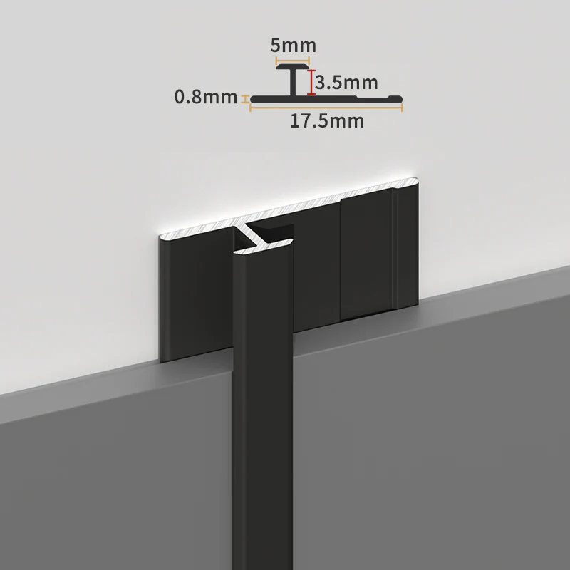 3mm Aluminum H-Joint Connection Trim for PVC Wall Panels Secondary image