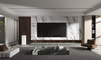 Ethereal Blush Marble UV Protected PVC Wall Panel - Living Room