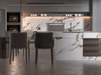 Ethereal Blush Marble UV Protected PVC Wall Panel - Kitchen