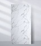 White gray pearl marble PVC wall panel with subtle gray veining