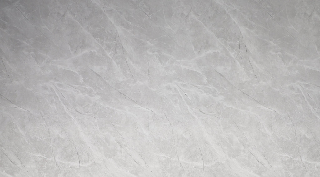 Serene Stone light gray PVC marble panel with soft natural stone texture