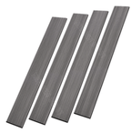 Black fluted wall panels with vertical slat design on white background