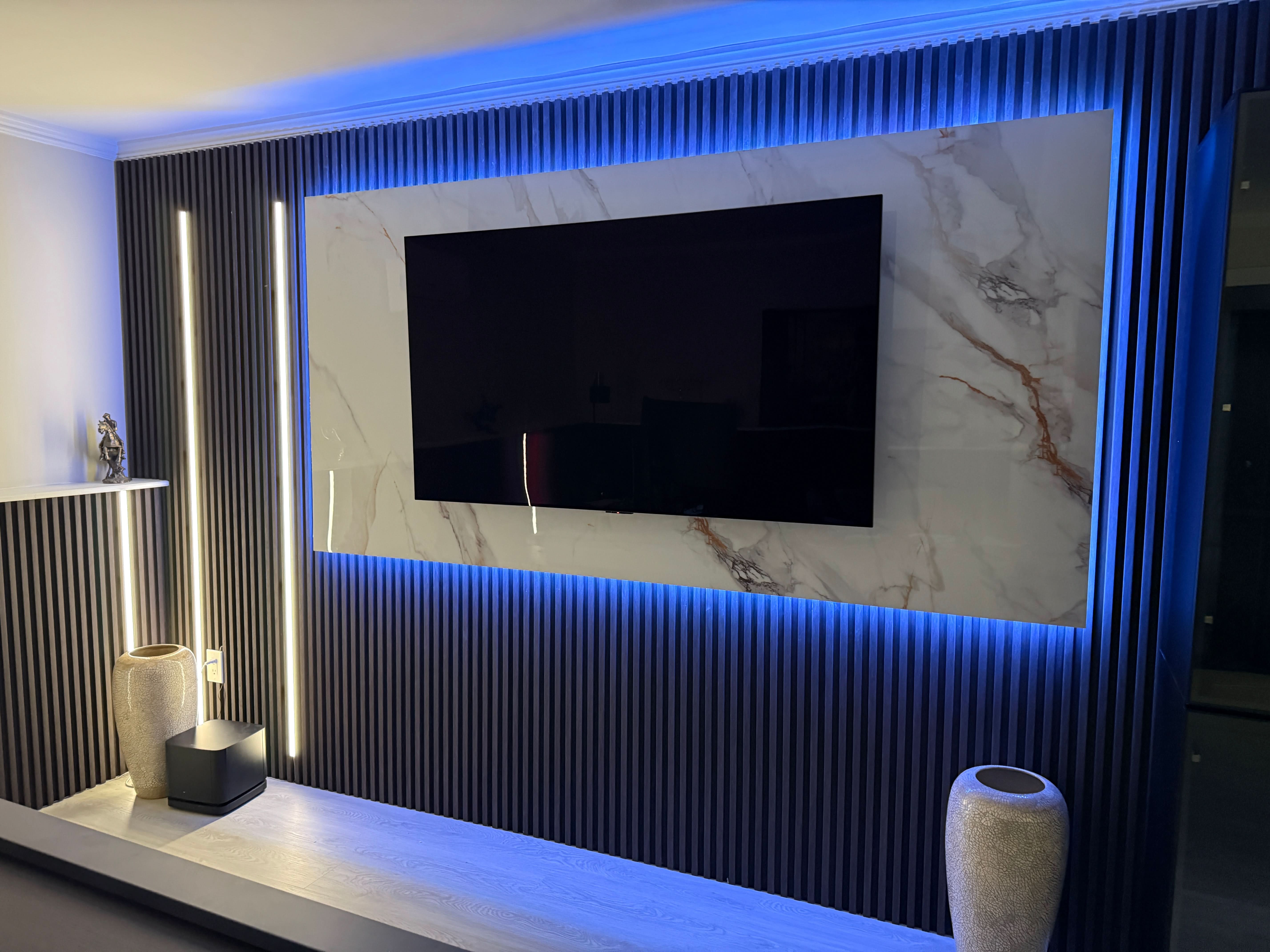 Flexible LED Light Strip 4Pack for Acoustic Wall Panels – With Remote Secondary image