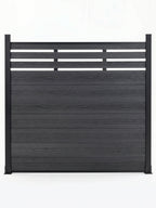 top lattice privacy composite fence panel black durable outdoor fencing
