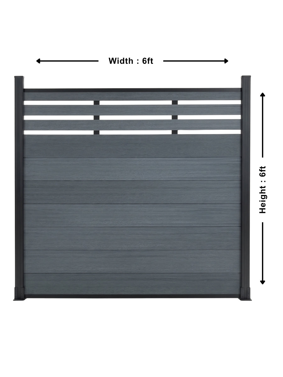 Top Lattice Privacy Composite Fence Wholesale Price  - Light Gray Secondary image