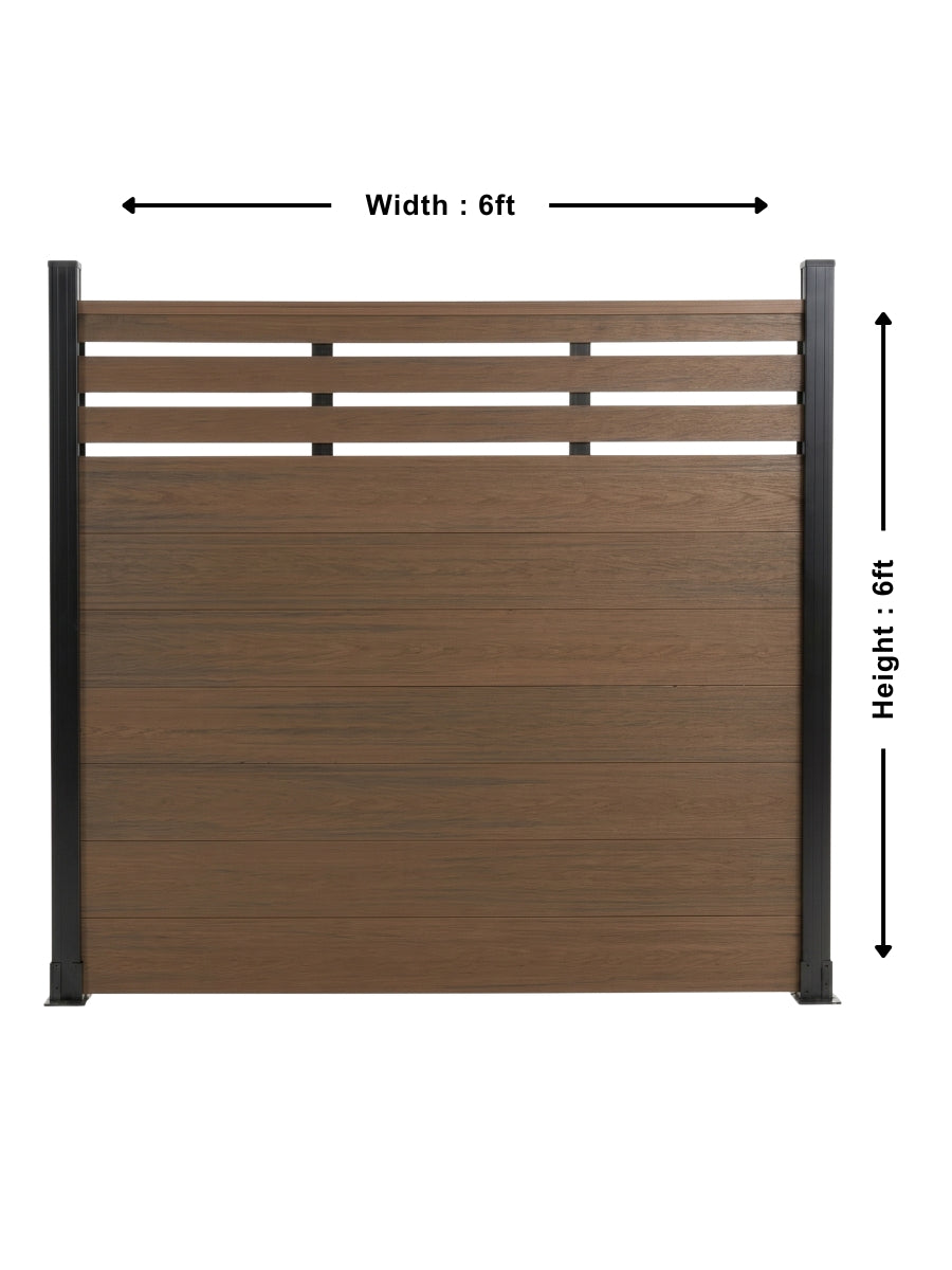 Top Lattice Privacy Composite Fence Wholesale Price  - Walnut Secondary image