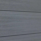 Light gray composite fence with staggered horizontal planks, durable and stylish, perfect for NJ homes.